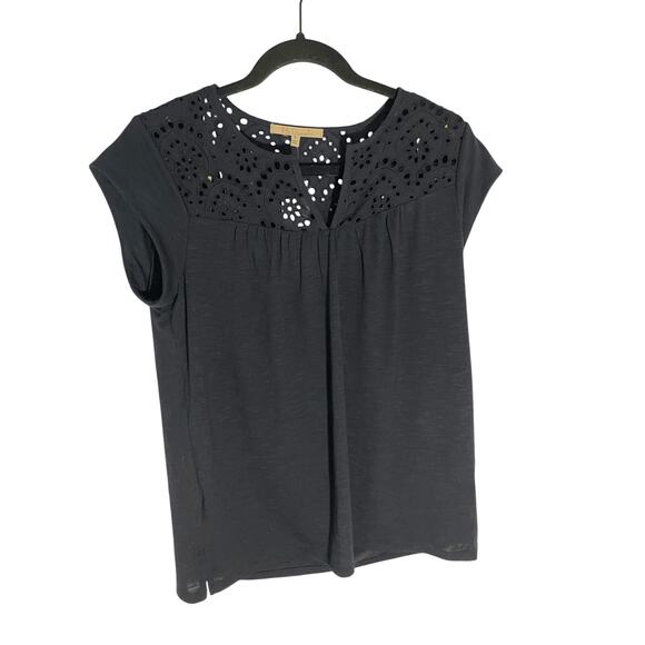 My Danielle Tops - NWT My Danielle SZ Small Navy Crochet Eyelet Western Boho Women's Navy Blouse